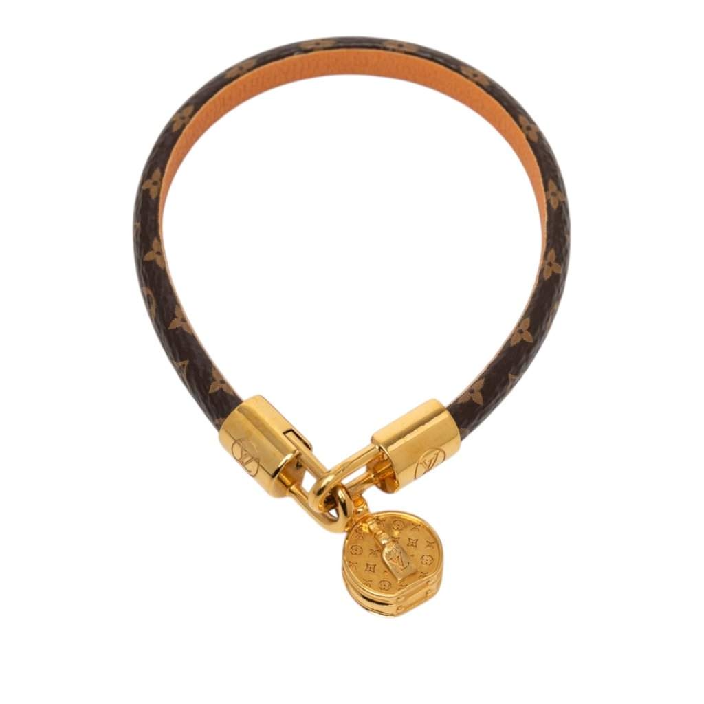 Louis Vuitton Monogram Tribute Charm Bracelet Brown Very good - Front View