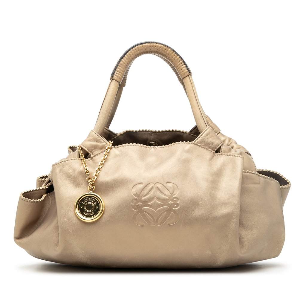 LOEWE Metallic Nappa Aire Gold Leather Very good - Front View