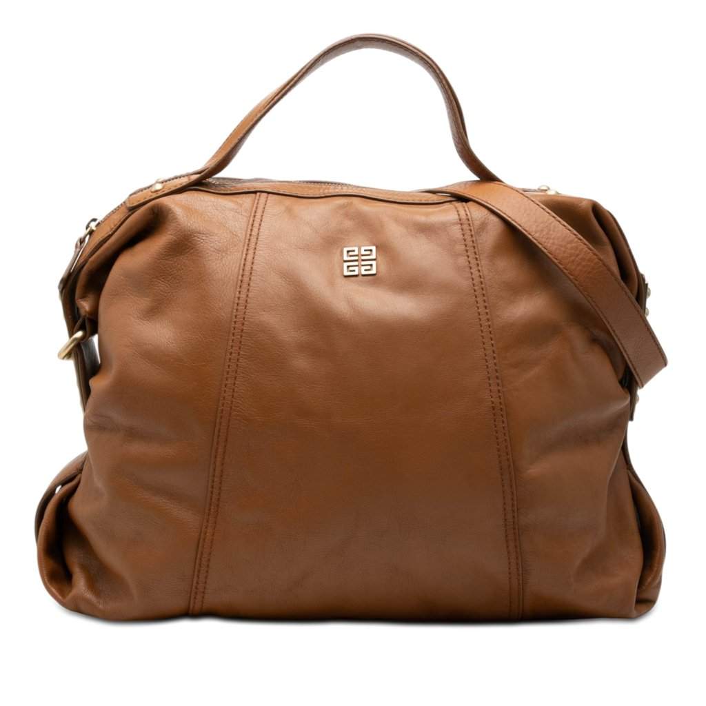 Givenchy Leather 4G Logo Satchel Brown Leather Very good condition - Front View