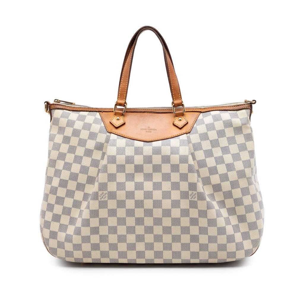 Louis Vuitton Damier Azur Siracusa GM White Very good condition - Front View