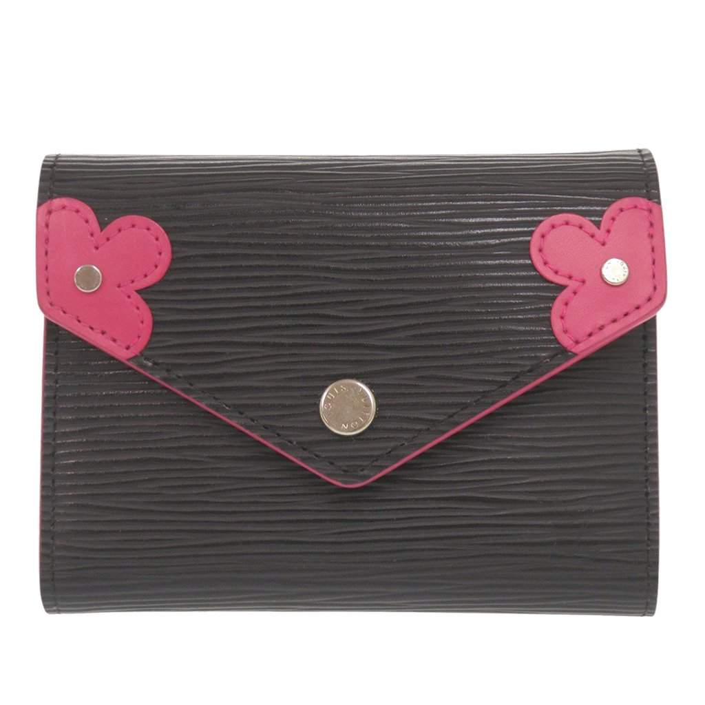 Louis Vuitton Epi Blooming Victorine Wallet Black Leather Very good condition - Front View