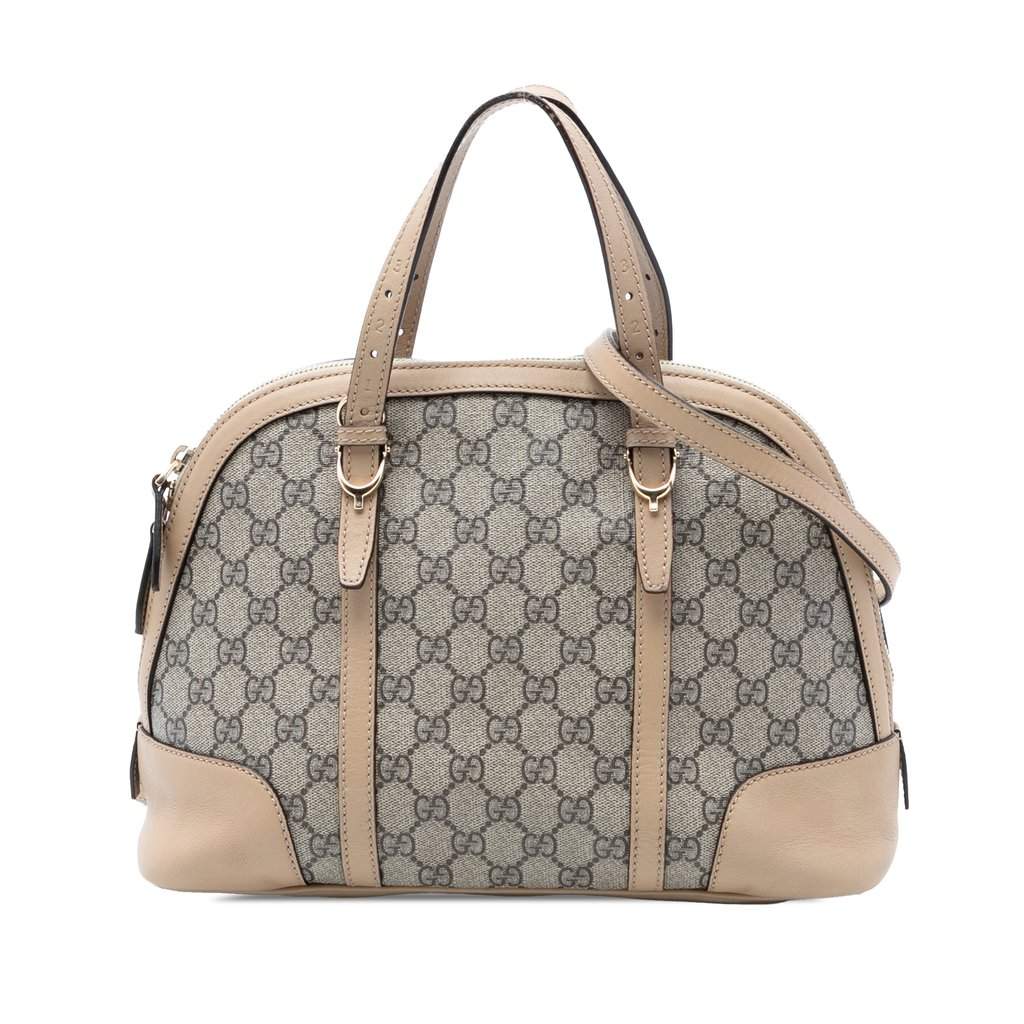 Gucci Small GG Supreme Nice Dome Satchel Beige Very good condition - Front View