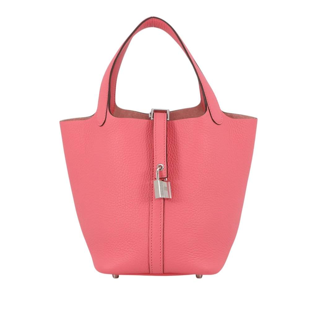Hermès Clemence Picotin Lock 18 Pink Leather Very good - Front View