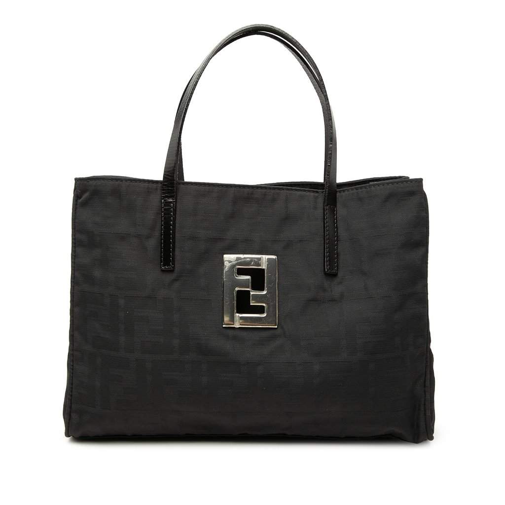 Fendi Zucca Canvas Tote Black Very good condition - Front View