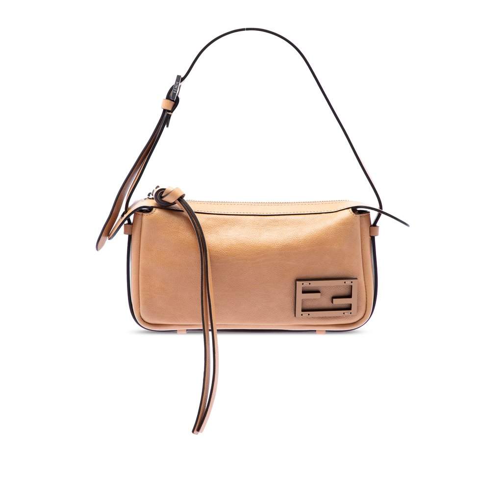 Fendi Mini Calfskin Simply Handbag Beige Leather Very good condition - Front View