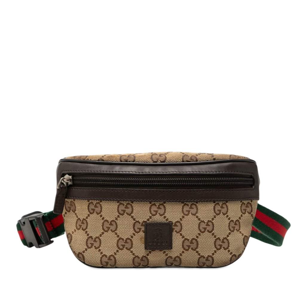 Gucci Childrens GG Canvas Web Belt Bag Beige Very good - Front View