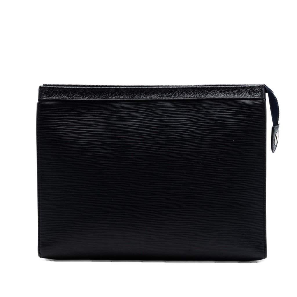 Louis Vuitton Epi Monogram Eclipse Pochette Voyage MM Black Leather Very good condition - Front View