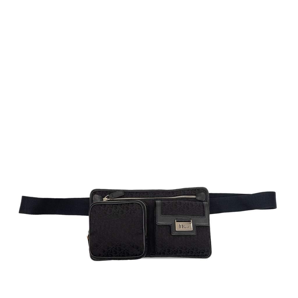 Dior Diorissimo Trotter Canvas Street Chic Belt Bag Black Very good condition - Front View