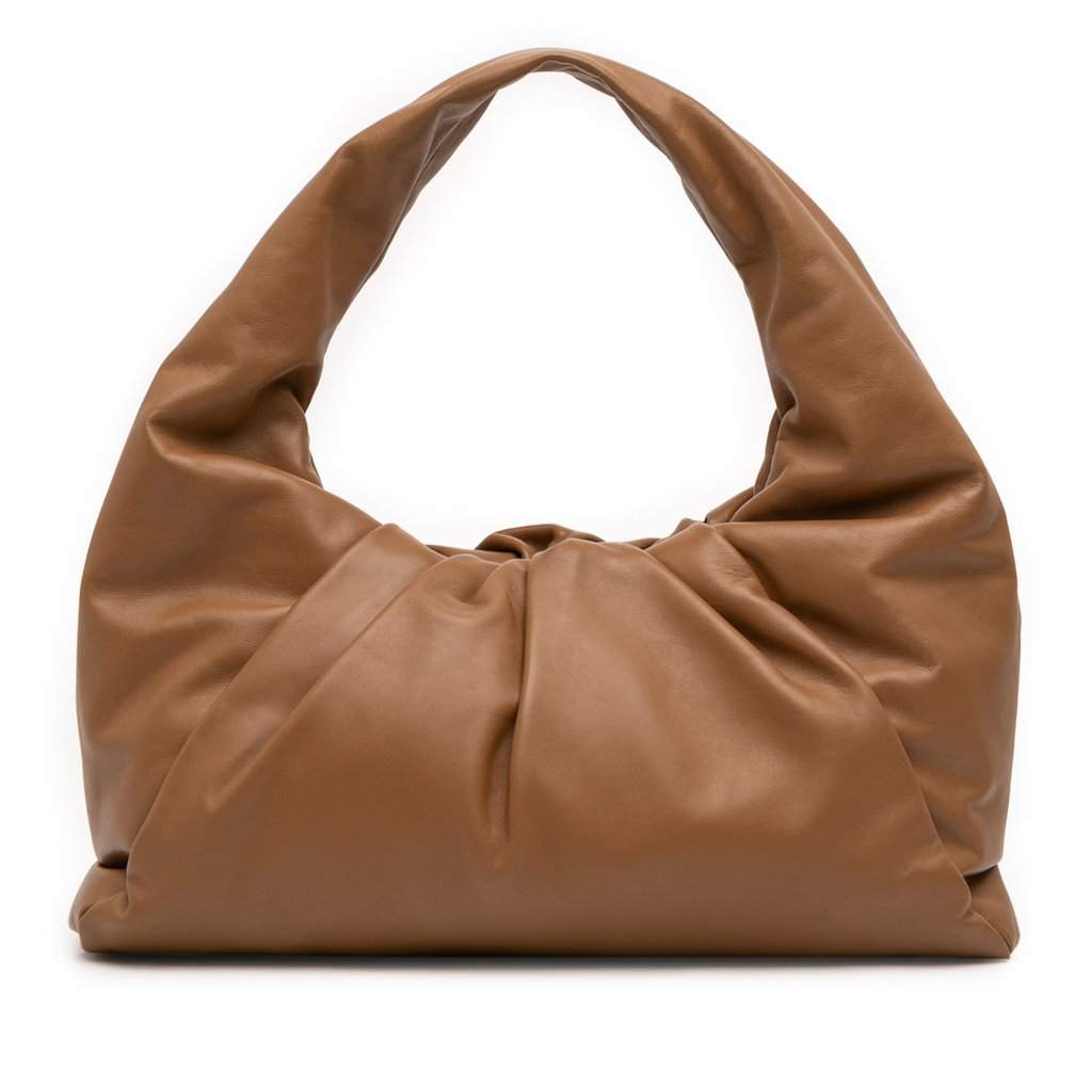 Bottega Veneta Lambskin The Shoulder Pouch Brown Leather Very good condition - Front View
