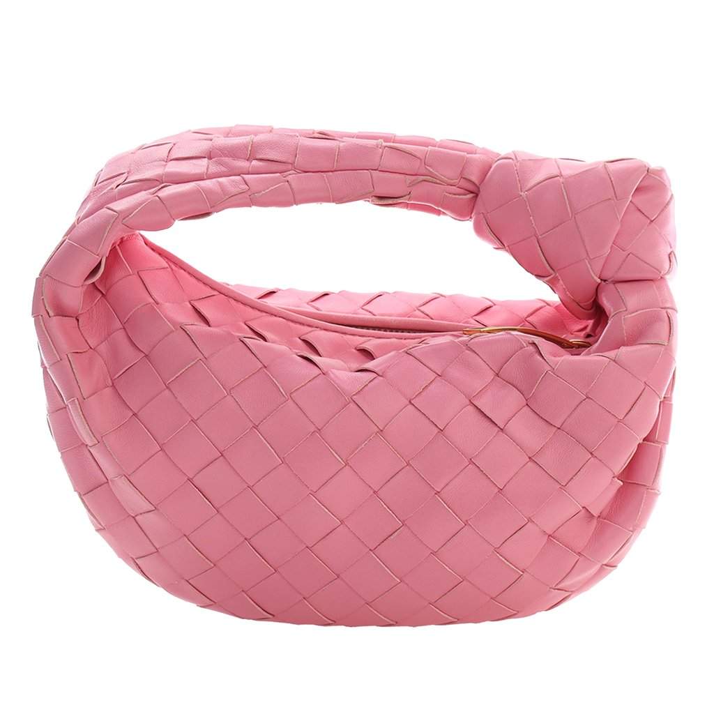 Bottega Veneta Mini Nappa Intrecciato Jodie Pink Leather Very good condition - Front View