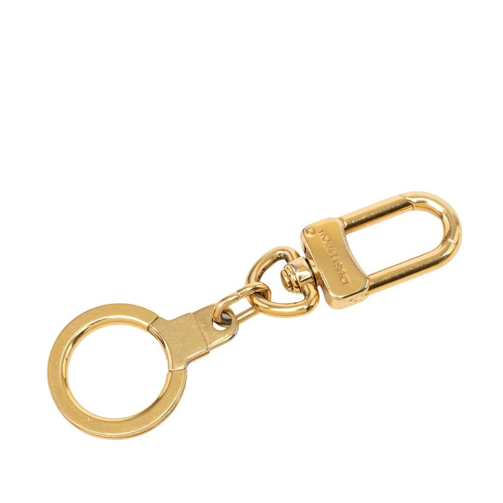 Louis Vuitton Gold Plated Bolt Extender Key Ring Gold Metal Very good - Front View