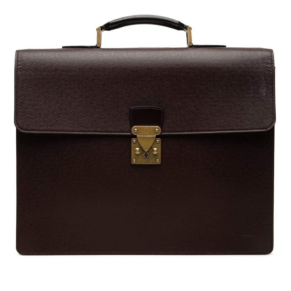 Louis Vuitton Taiga Moskova Briefcase Red Leather Very good condition - Front View