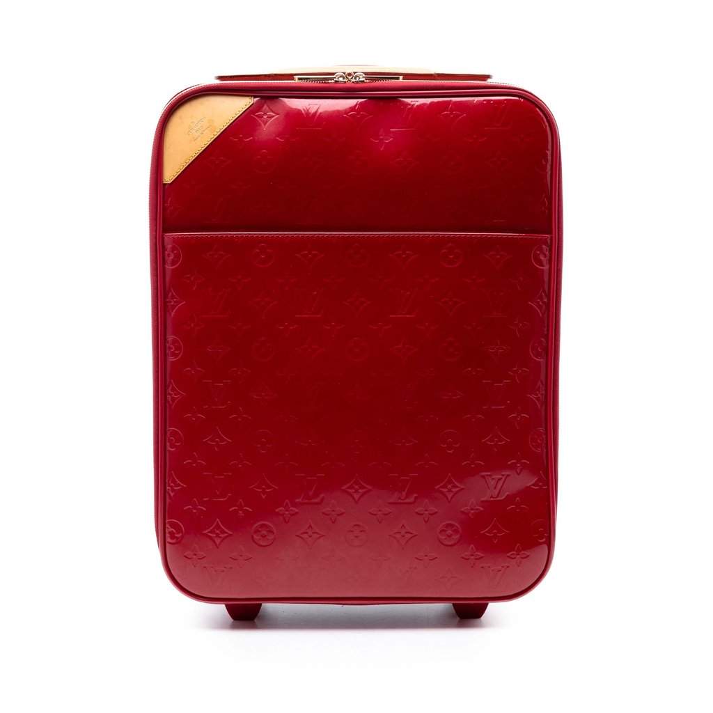 Louis Vuitton Monogram Vernis Pegase 45 Red Leather Very good condition - Front View