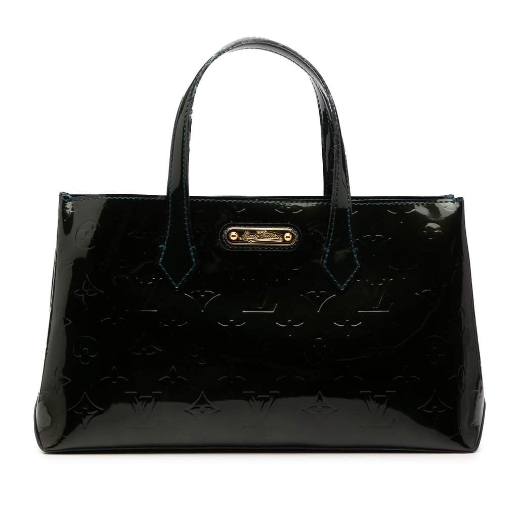 Louis Vuitton Monogram Vernis Wilshire PM Blue Leather Very good - Front View