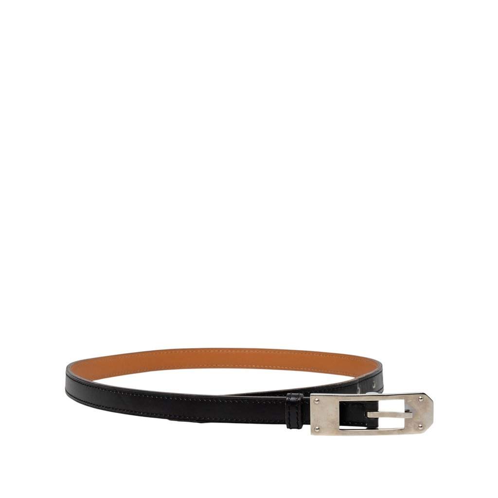 Hermès Box Calf Kelly Ardillon Belt Black Leather Very good condition - Front View