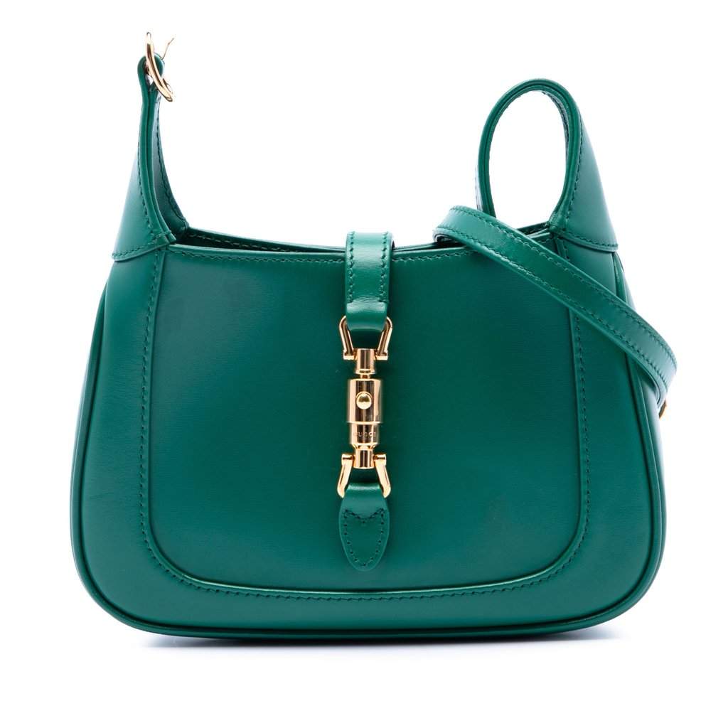 Gucci Mini Calfskin Jackie 1961 Crossbody Green Leather Very good condition - Front View