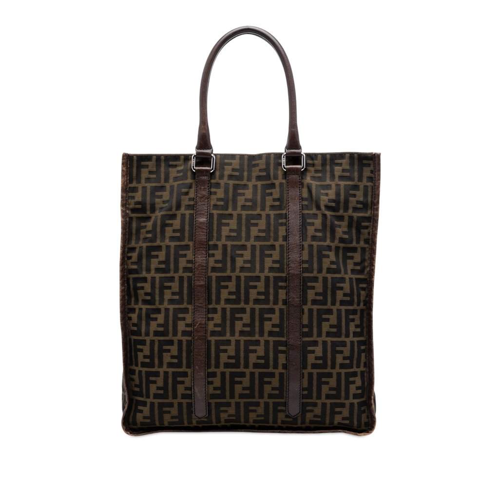 Fendi Zucca Canvas Vertical Tote Brown Very good - Front View