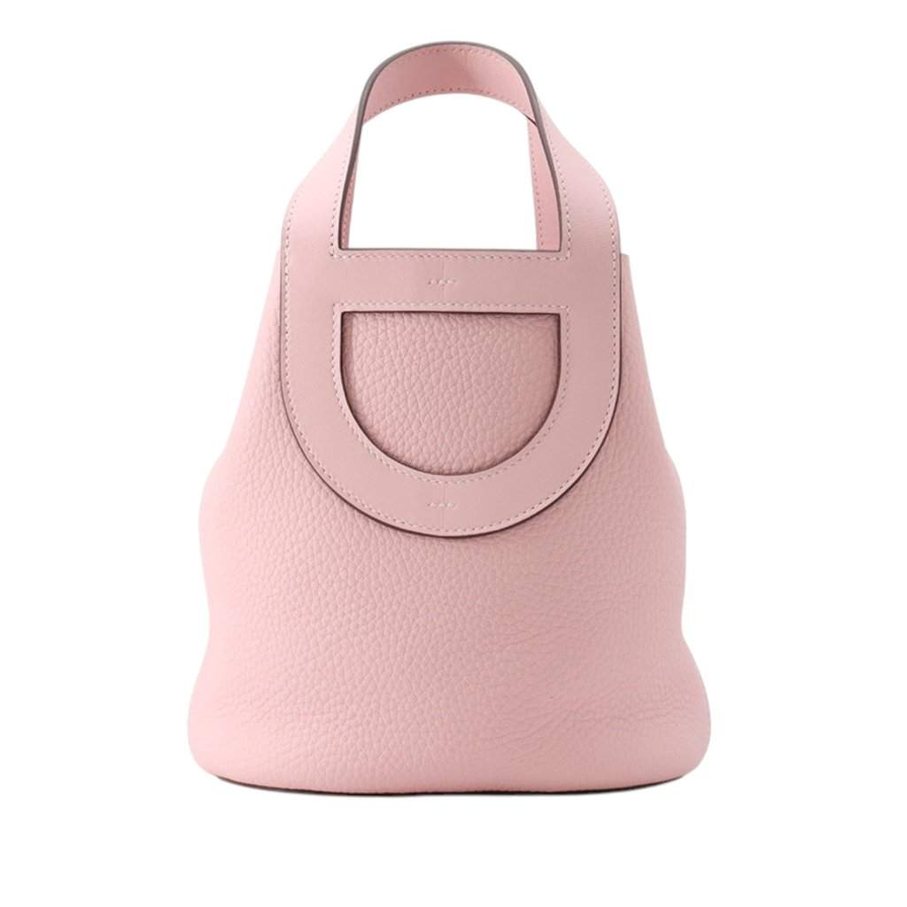 Hermès Clemence and Swift In The Loop 18 Pink Leather Very good condition - Front View
