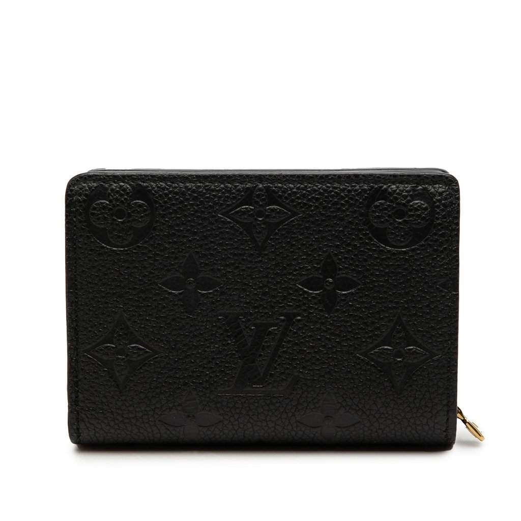 Louis Vuitton Monogram Empreinte Clea Wallet Black Leather Very good condition - Front View