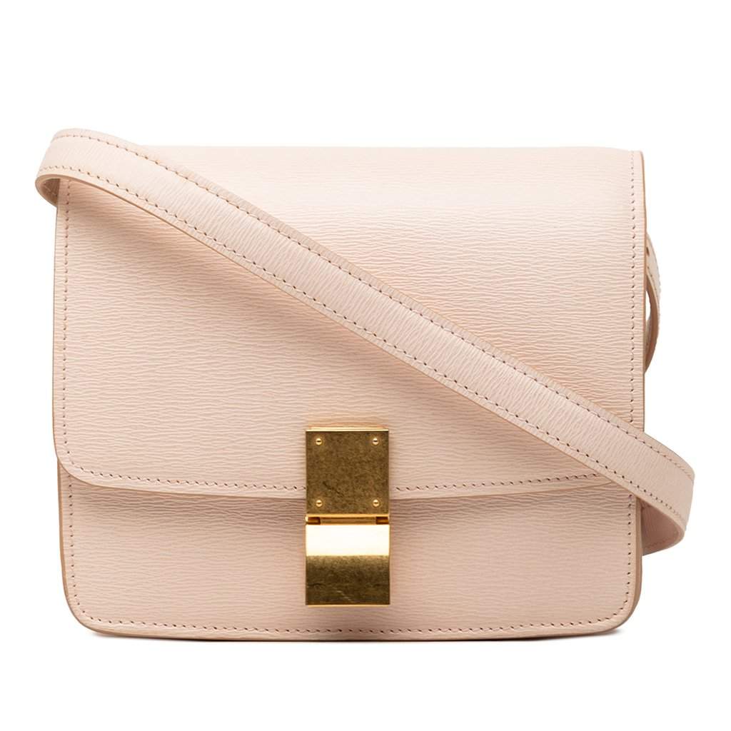 Celine Small Calfskin Classic Box Brown Leather Very good condition - Front View