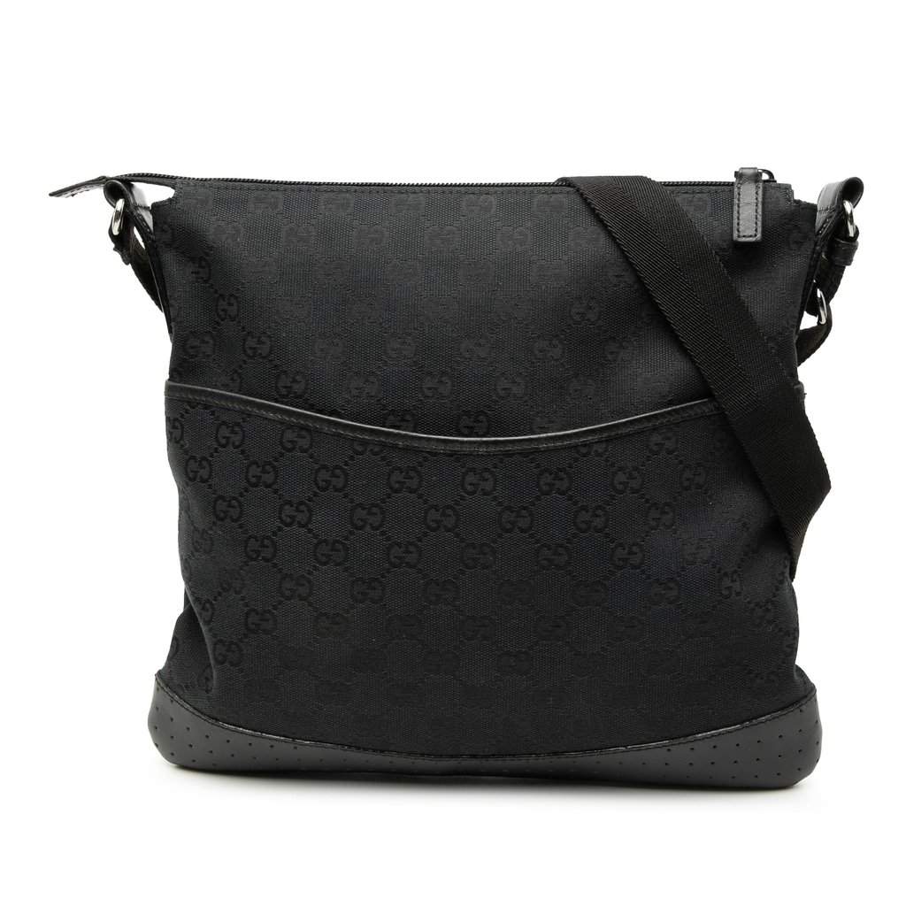 Gucci GG Canvas Crossbody Black Very good condition - Front View