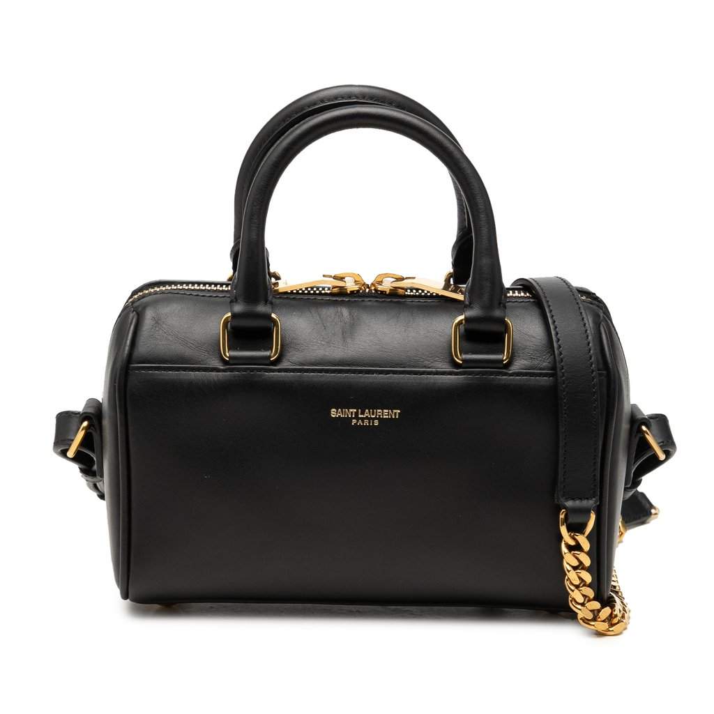 Saint Laurent Toy Leather Classic Duffle Satchel Black Leather Very good condition - Front View