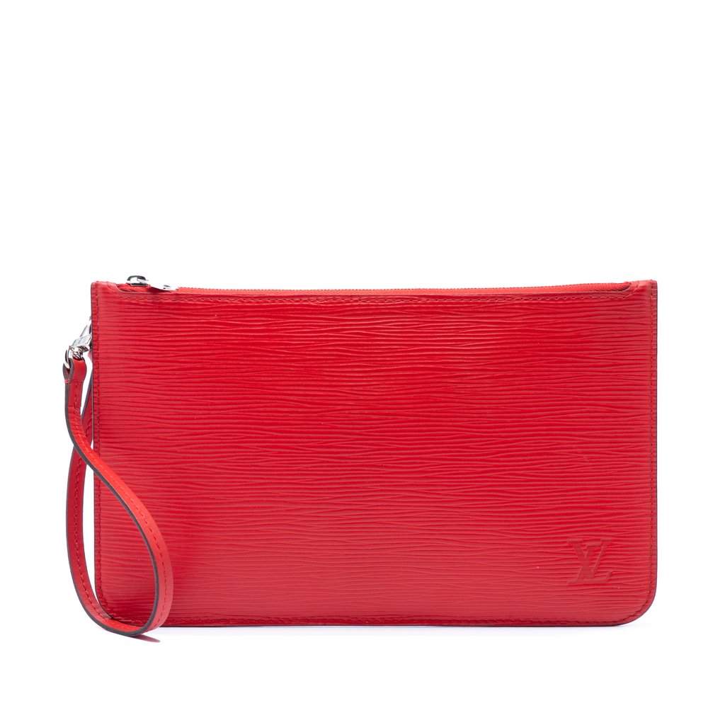 Louis Vuitton Epi Neverfull Pouch Red Leather Very good condition - Front View