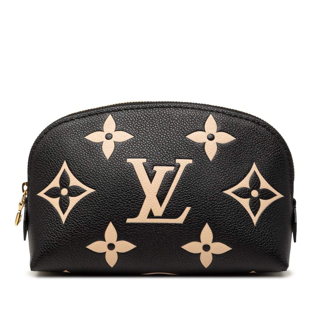 Louis Vuitton Bicolor Monogram Empreinte Giant Cosmetic Pouch Black Leather Very good - Front View
