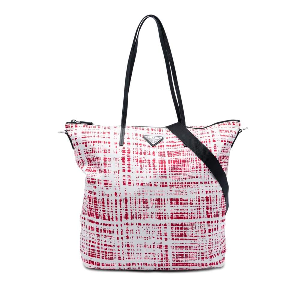 Prada Tessuto Stampato Satchel Red Very good - Front View