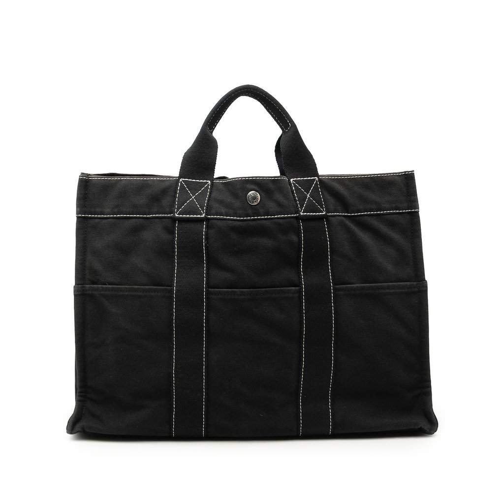Hermès Canvas Fourre Tout MM Black Very good condition - Front View