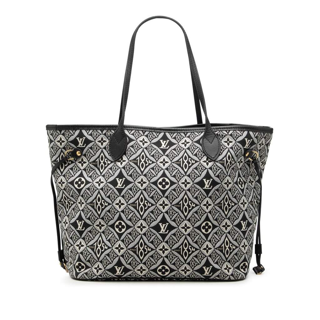 Louis Vuitton Monogram Jacquard Since 1854 Neverfull MM Black Very good condition - Front View