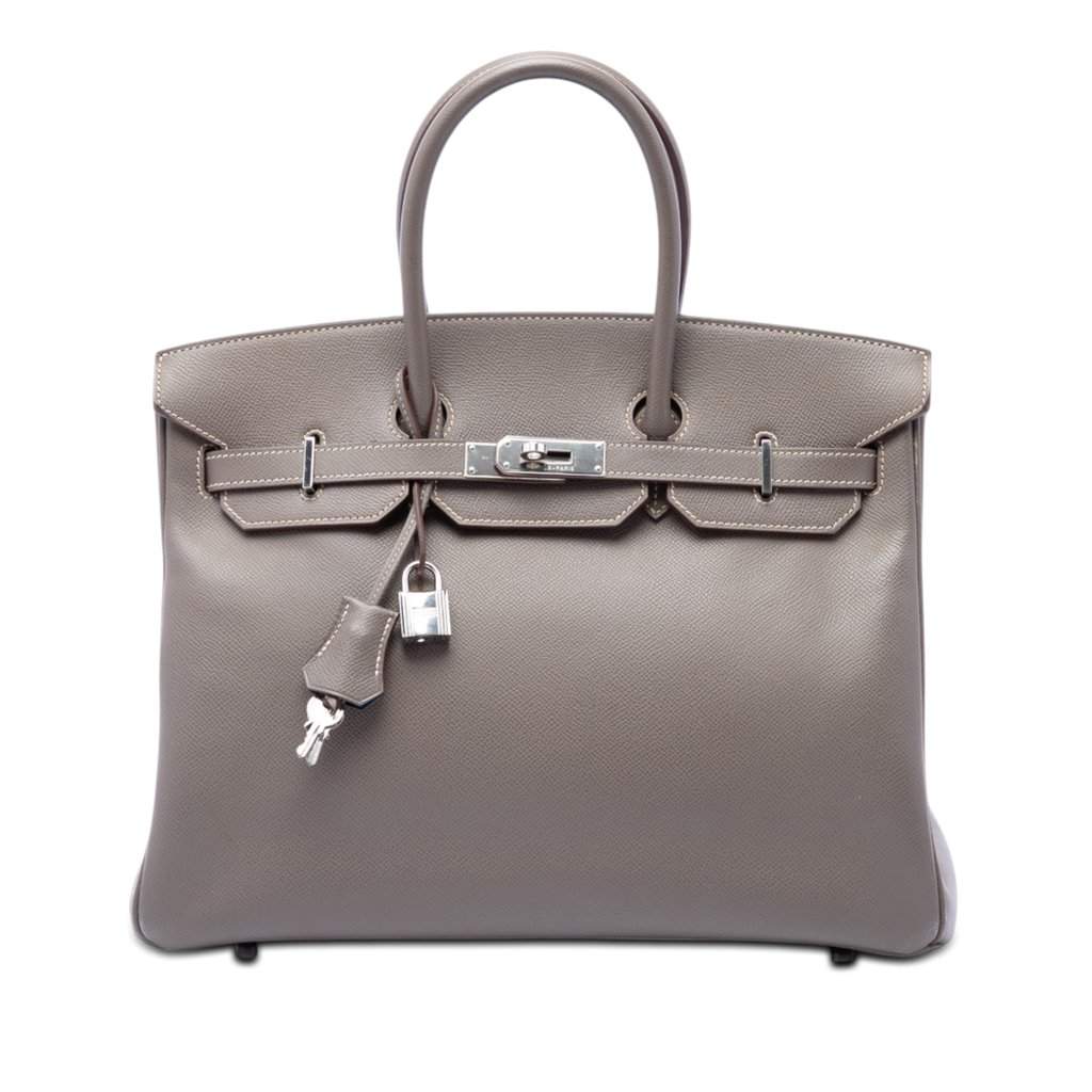 Hermès Togo Birkin Retourne 35 Brown Leather Very good - Front View