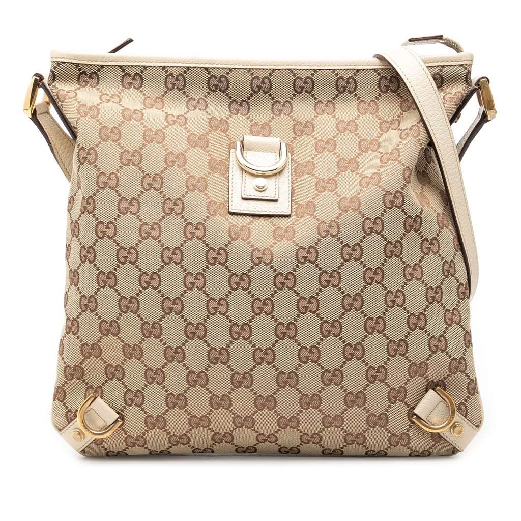 Gucci GG Canvas Abbey D Ring Crossbody Beige Very good - Front View