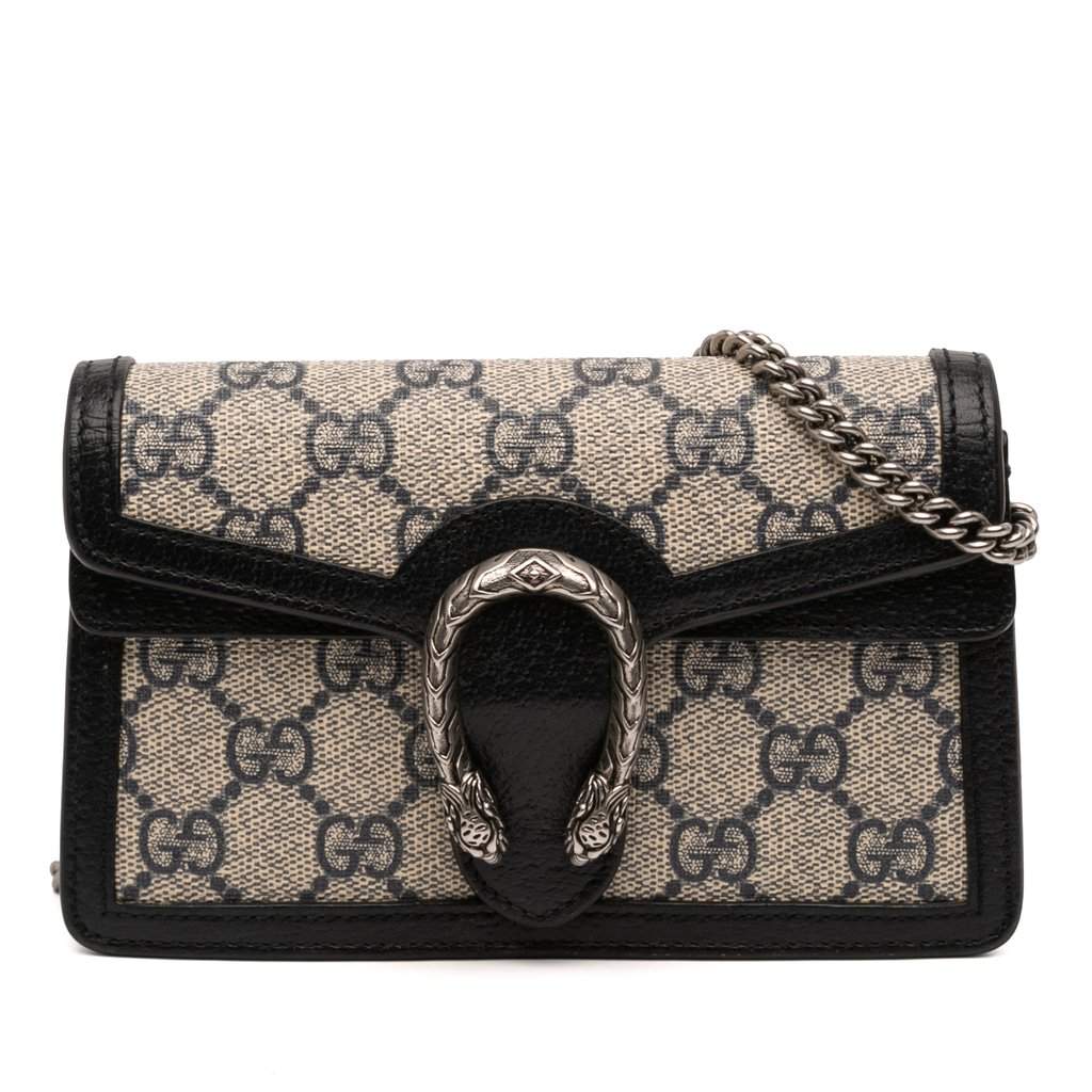 Gucci Mini GG Supreme Dionysus Crossbody Beige Very good - Front View