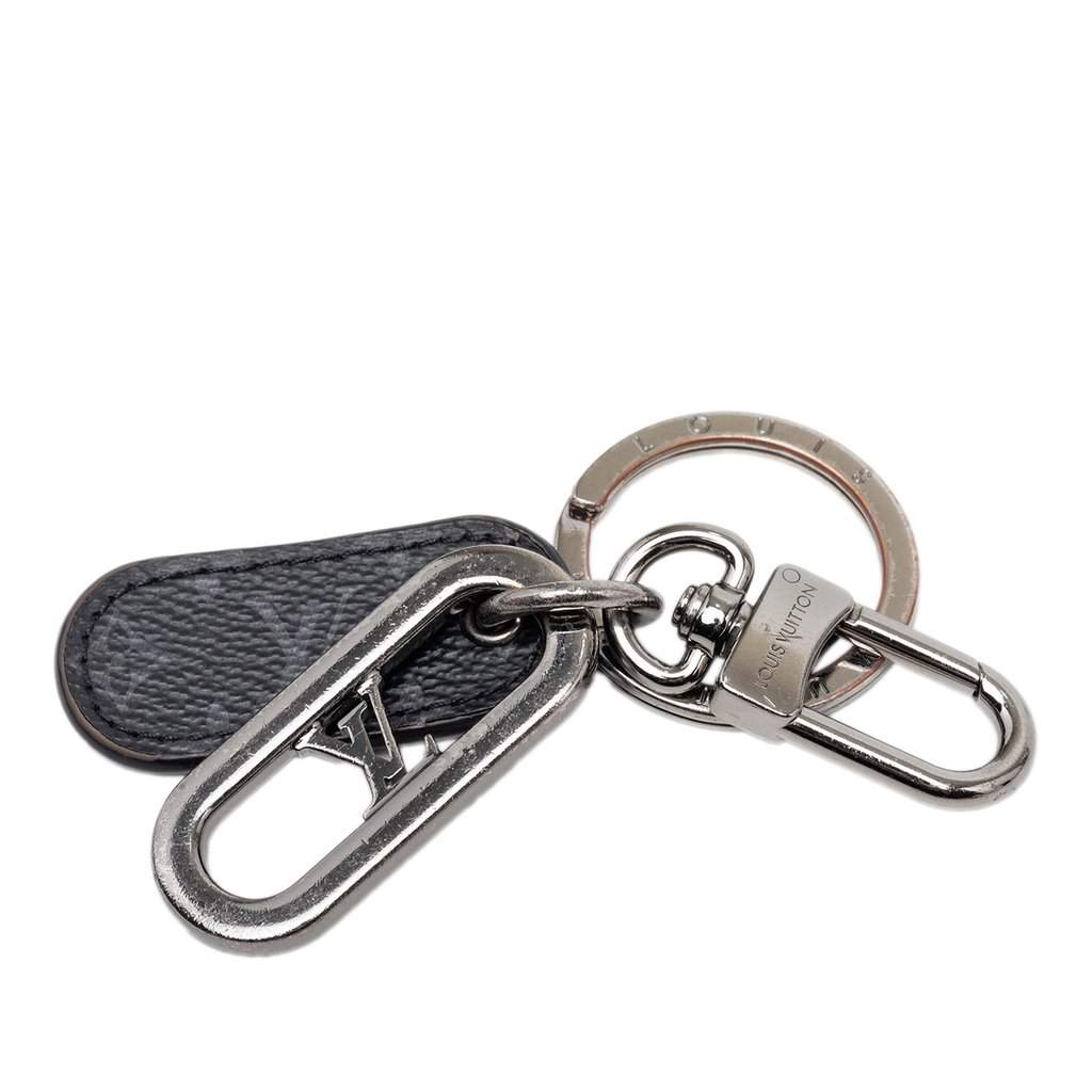 Louis Vuitton Monogram Eclipse LV Padded Circle Bag Charm And Key Holder Black Very good condition - Front View
