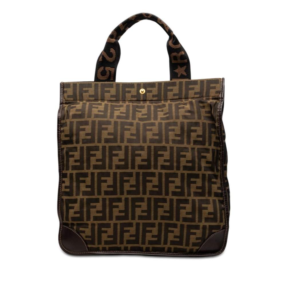 Fendi Zucca Canvas Shopping Tote Brown Good condition - Front View