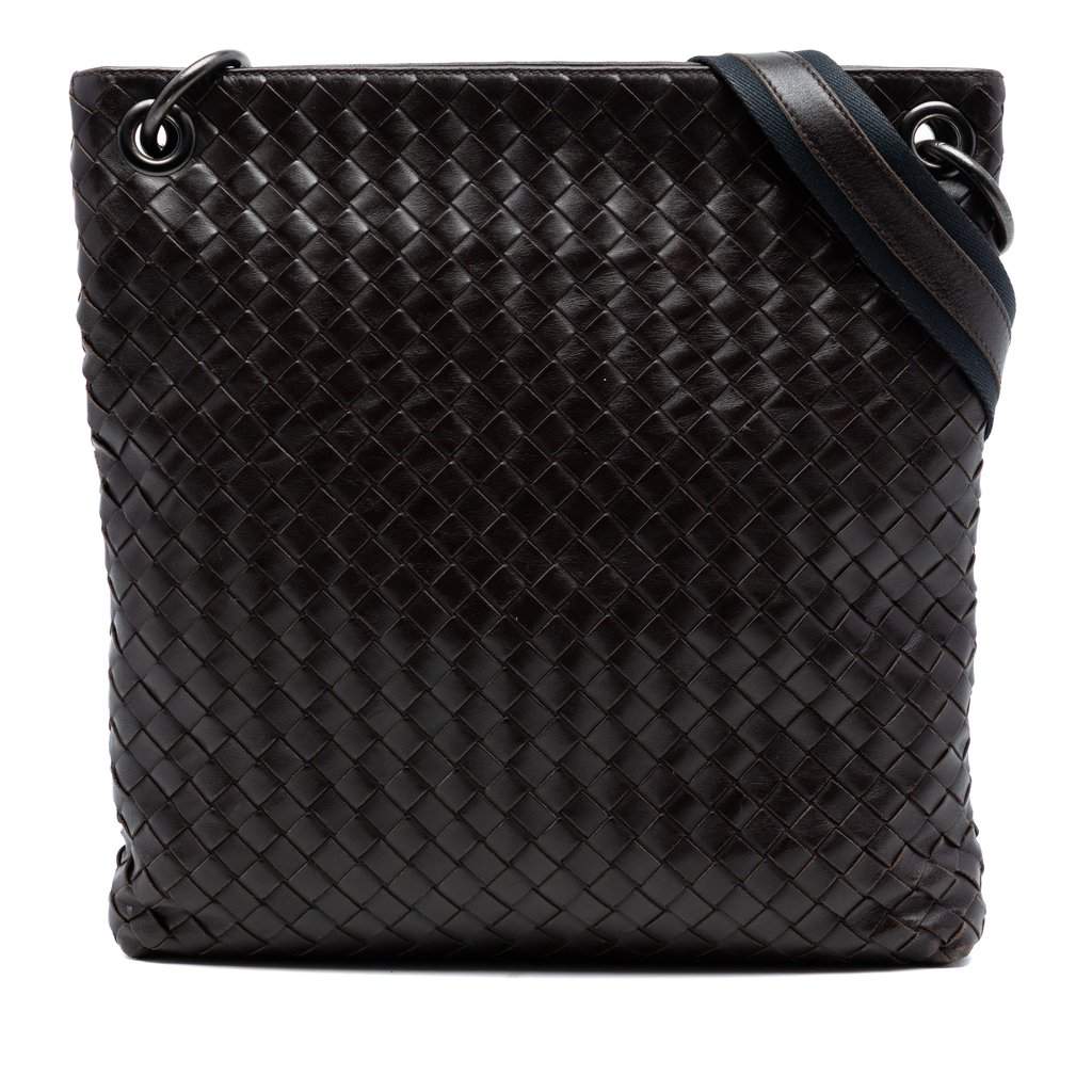 Bottega Veneta Nappa Intrecciato Crossbody Brown Leather Very good condition - Front View