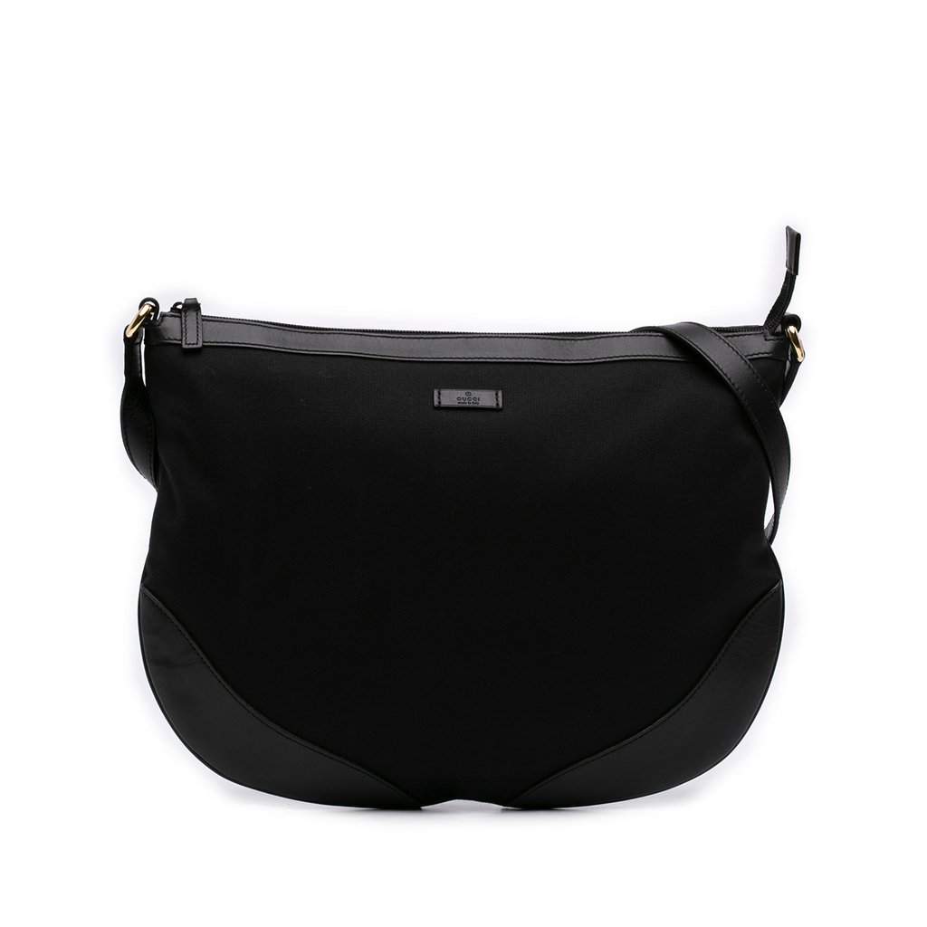 Gucci Canvas Crossbody Black Very good - Front View