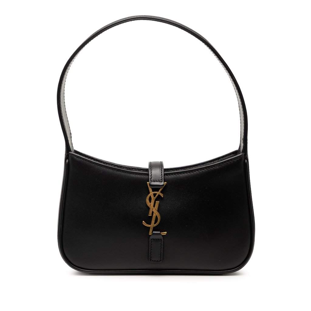 Saint Laurent Mini Smooth Calfskin Le 5 a 7 Black Leather Very good condition - Front View