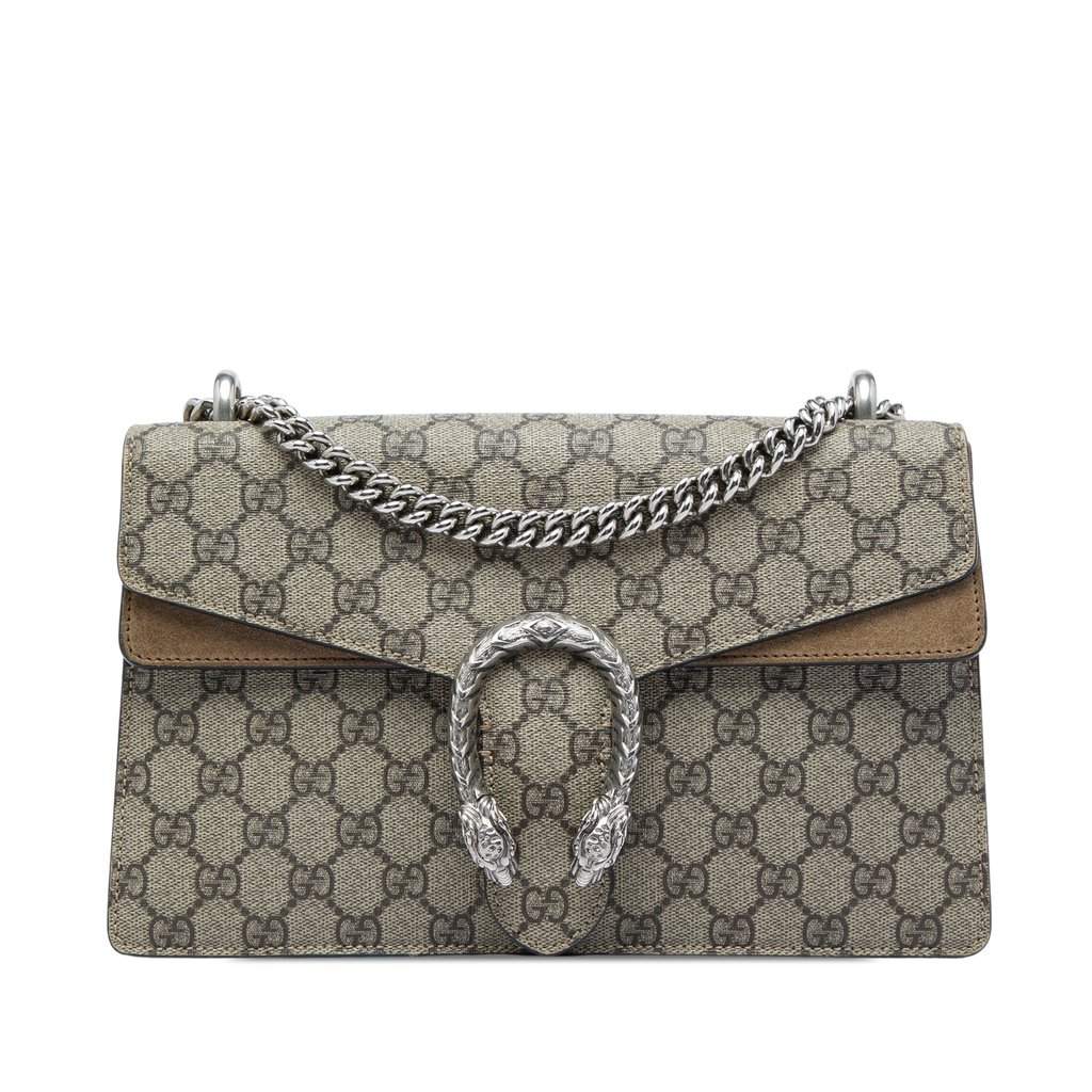 Gucci Medium GG Supreme Dionysus Shoulder Bag Beige Very good - Front View