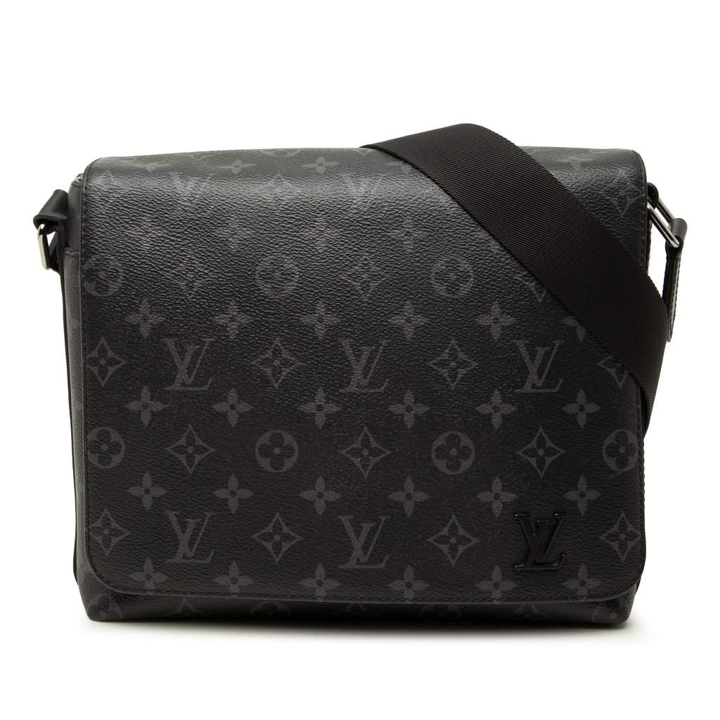 Louis Vuitton Monogram Eclipse District PM Black Very good - Front View
