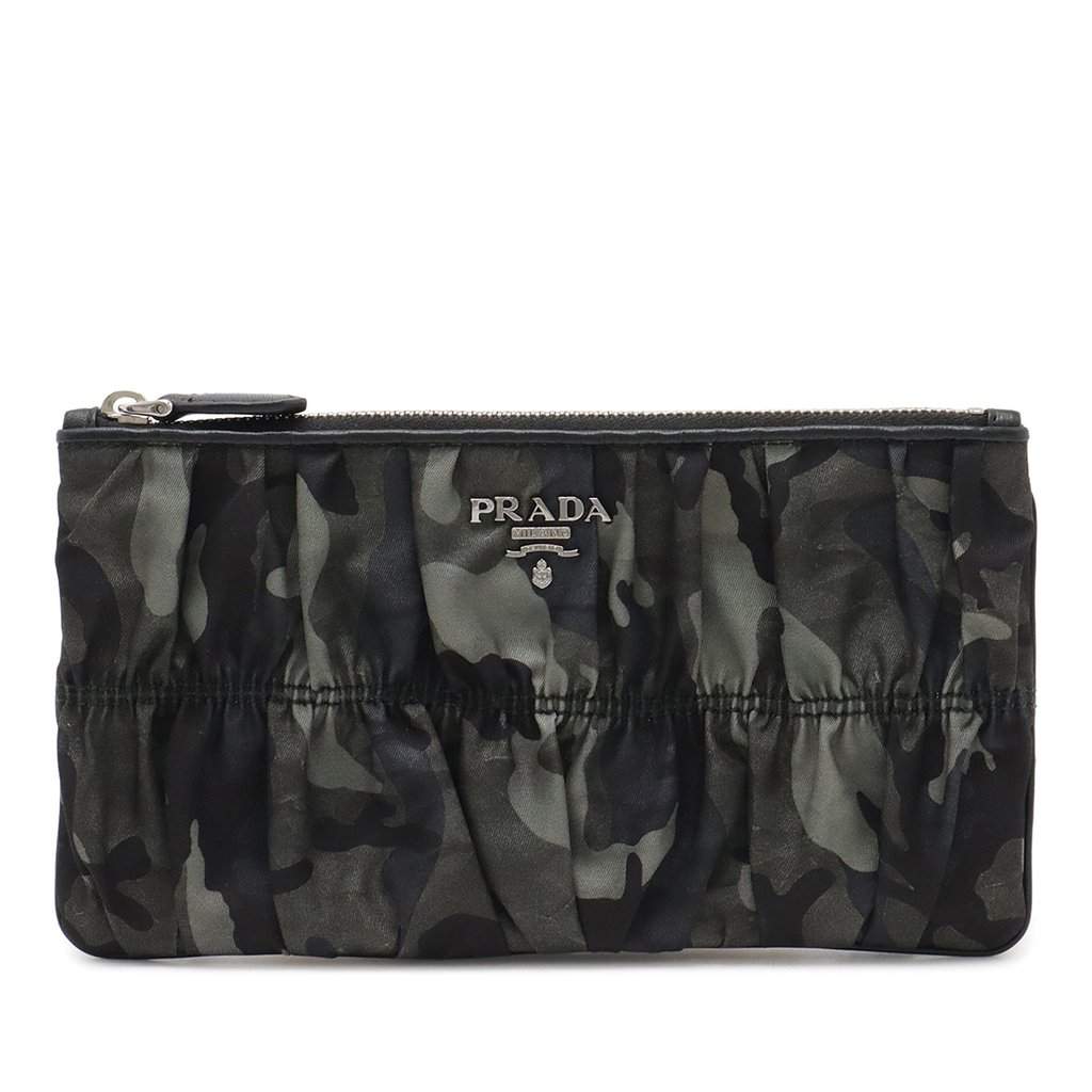 Prada Tessuto Camouflage Gaufre Pouch MultiColor Very good - Front View