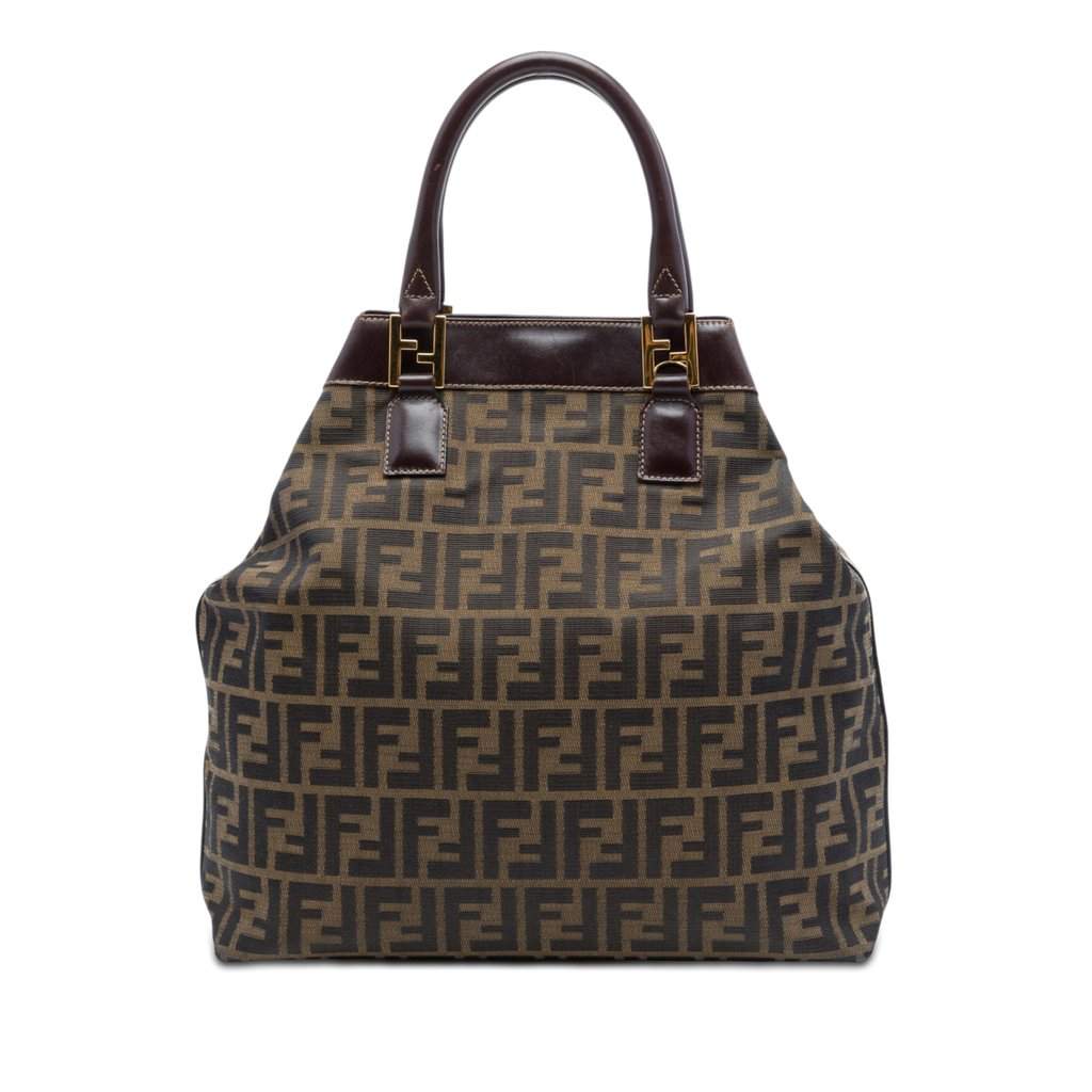 Fendi Zucca Canvas Tote Brown Very good - Front View