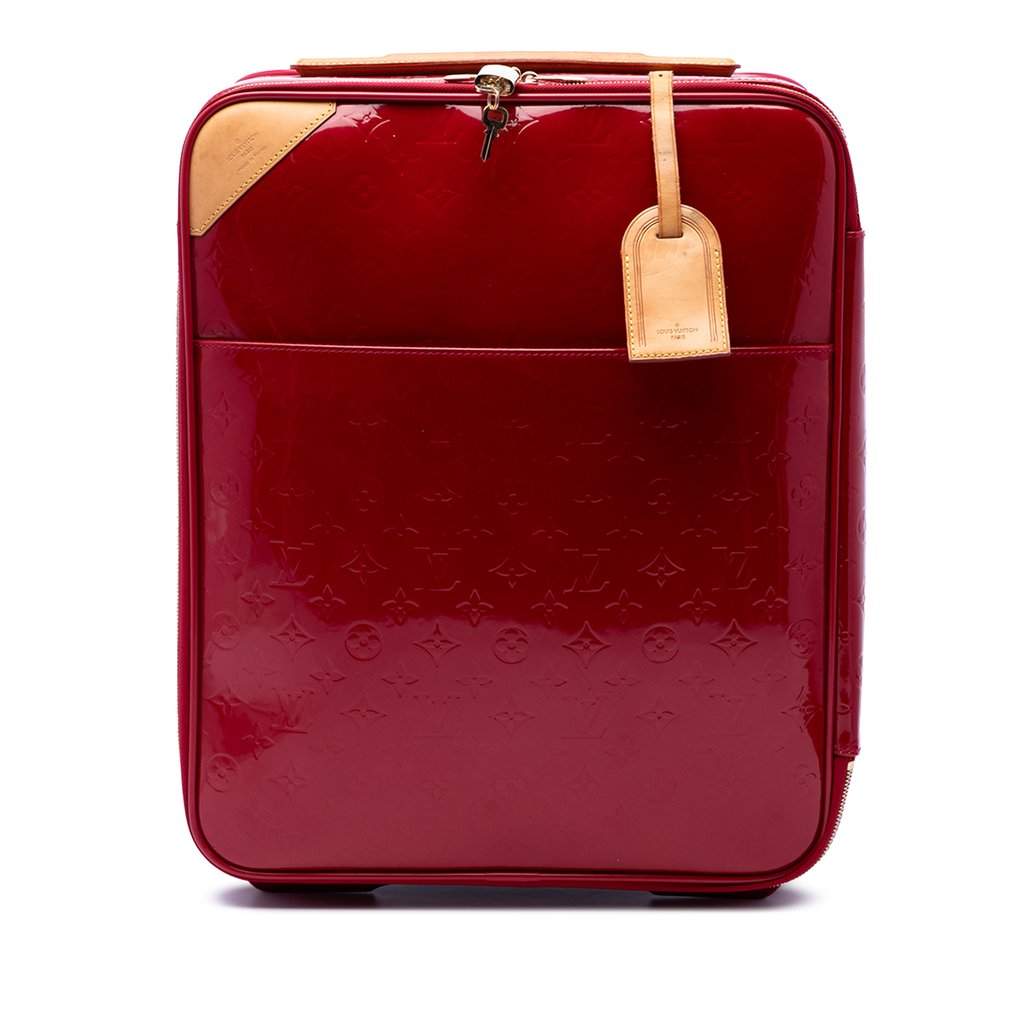Louis Vuitton Monogram Vernis Pegase 45 Red Leather Very good condition - Front View