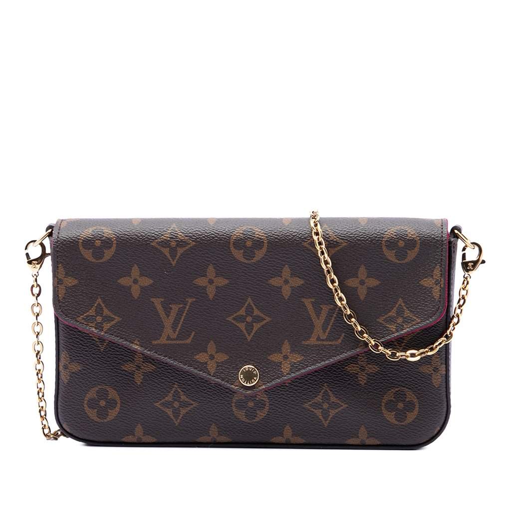 Louis Vuitton Monogram Pochette Felicie Brown Good condition - Front View
