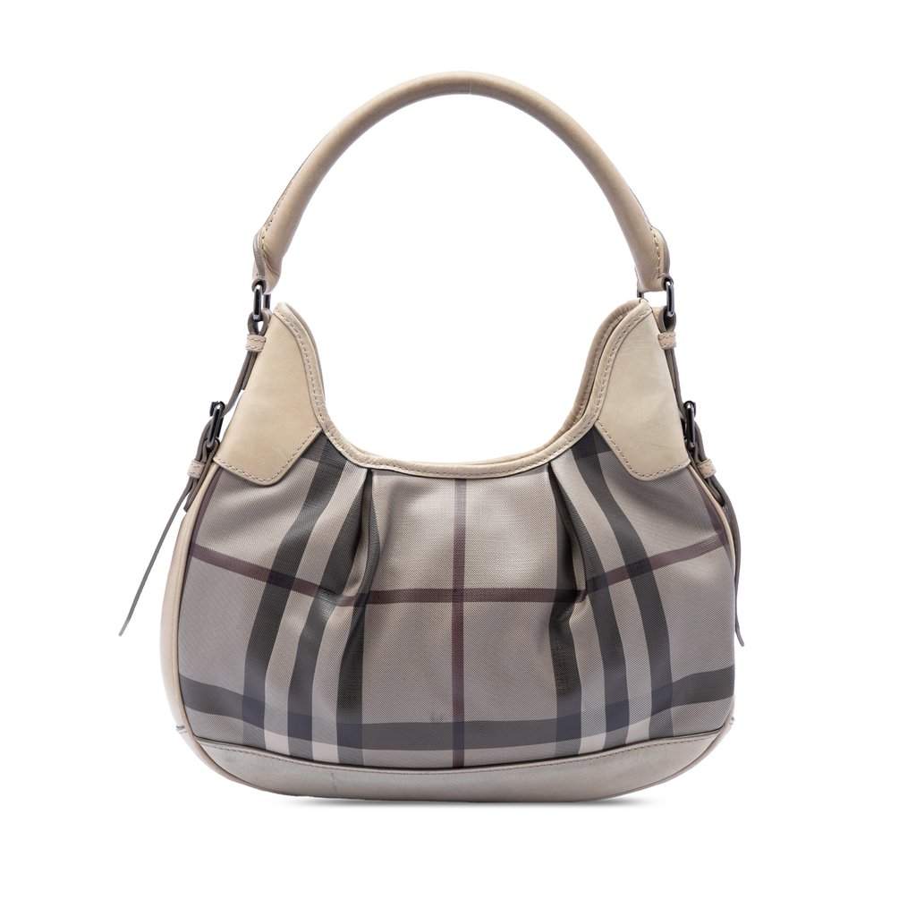 Burberry Smoke Check Coated Canvas Brooklyn Hobo Other Very good condition - Front View