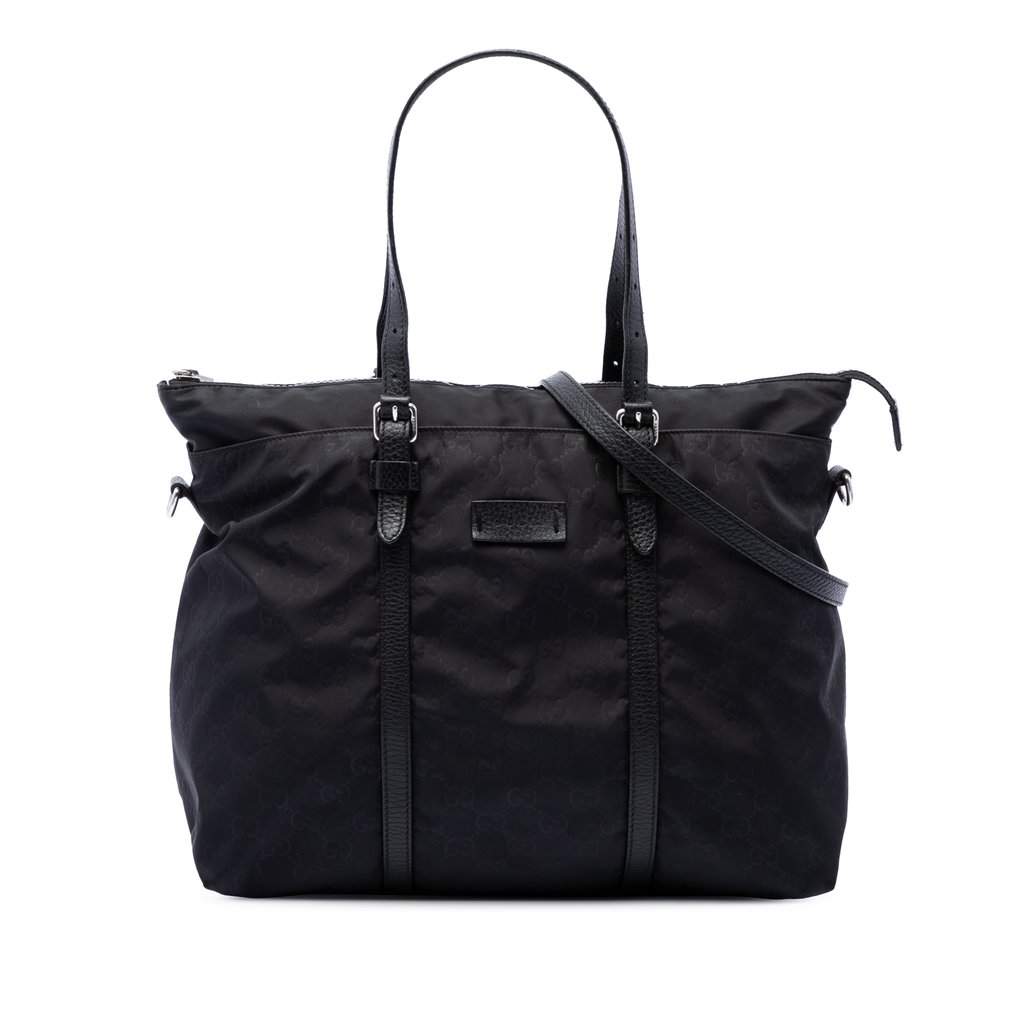 Gucci GG Nylon Satchel Black Very good - Front View