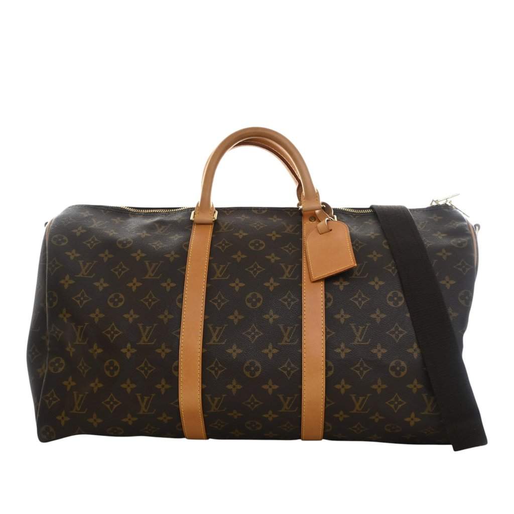Louis Vuitton Monogram Keepall Bandouliere 50 Brown Very good - Front View