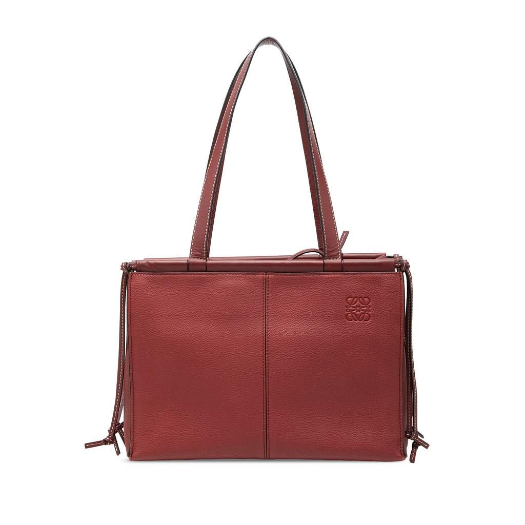 Loewe Small Leather Cushion Tote Red Leather Very good condition - Front View