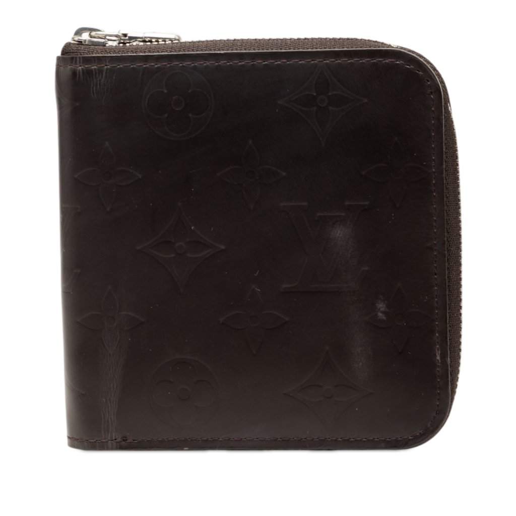 Louis Vuitton Monogram Glace Zippy Wallet Brown Leather Very good condition - Front View